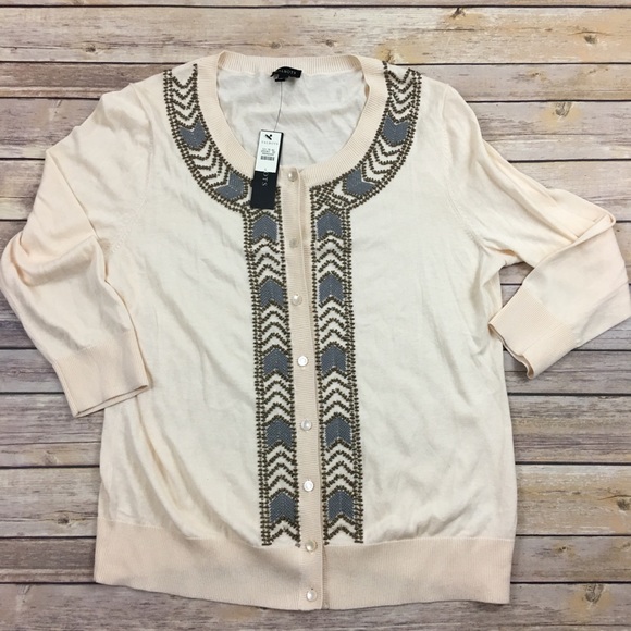 Talbots embellished beaded cardigan - Picture 1 of 4
